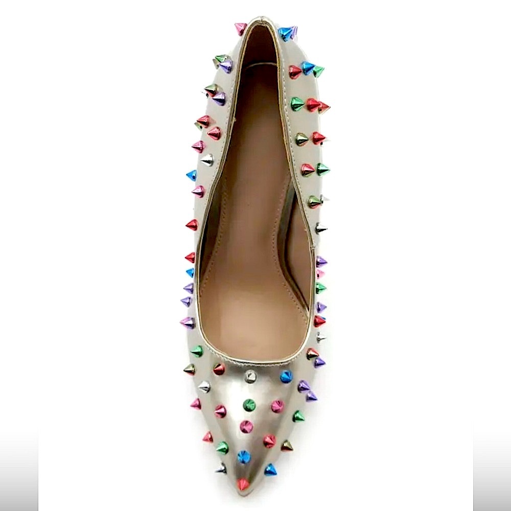 Women Custom Red Bottom Sexy Heels Pumps Studded Rivet Party Wedding Shoes